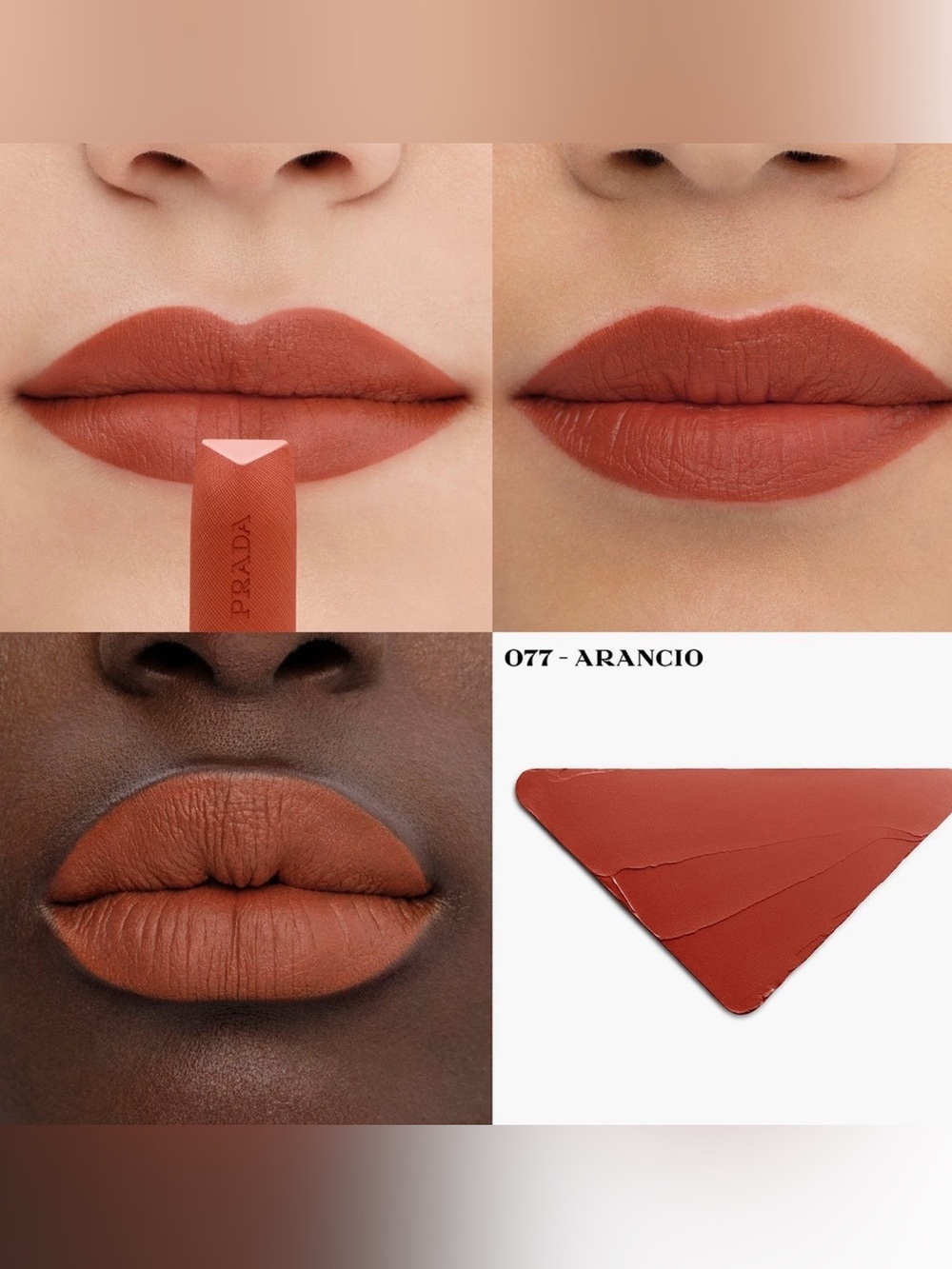 Prada Monochrome Hyper Matte Lip Color in Arancio - Brand New in the Box! - Picture 2 of 5